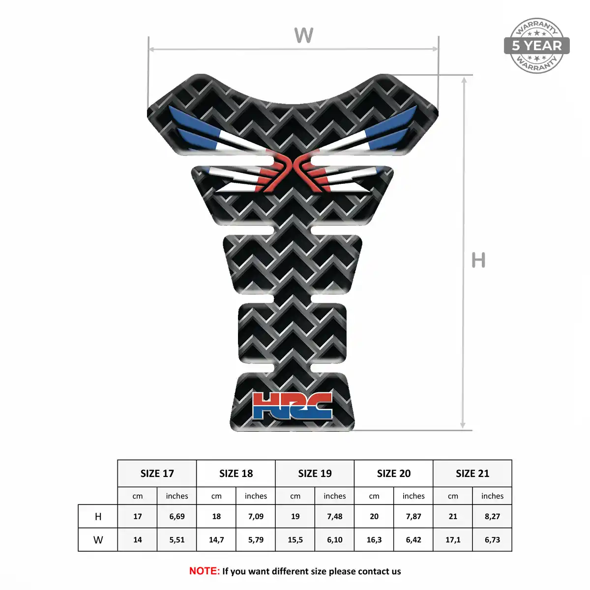 Honda Tank Protector Fuse Motorcycle Opulent Line