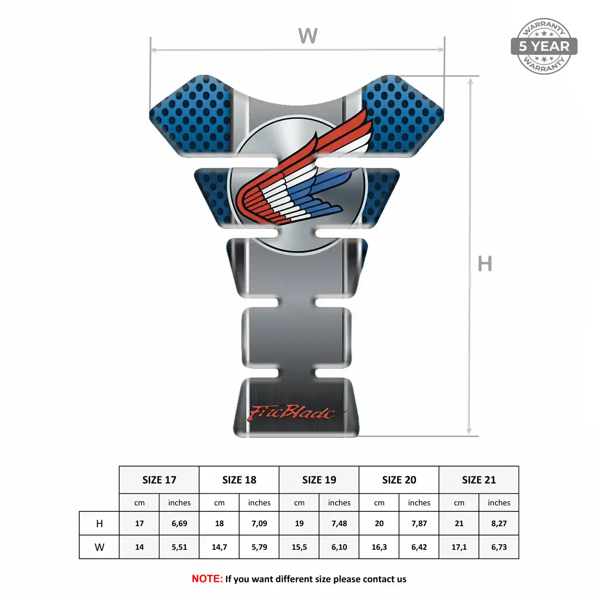 Honda Tank Protector Fuse Motorcycle Prestige Line