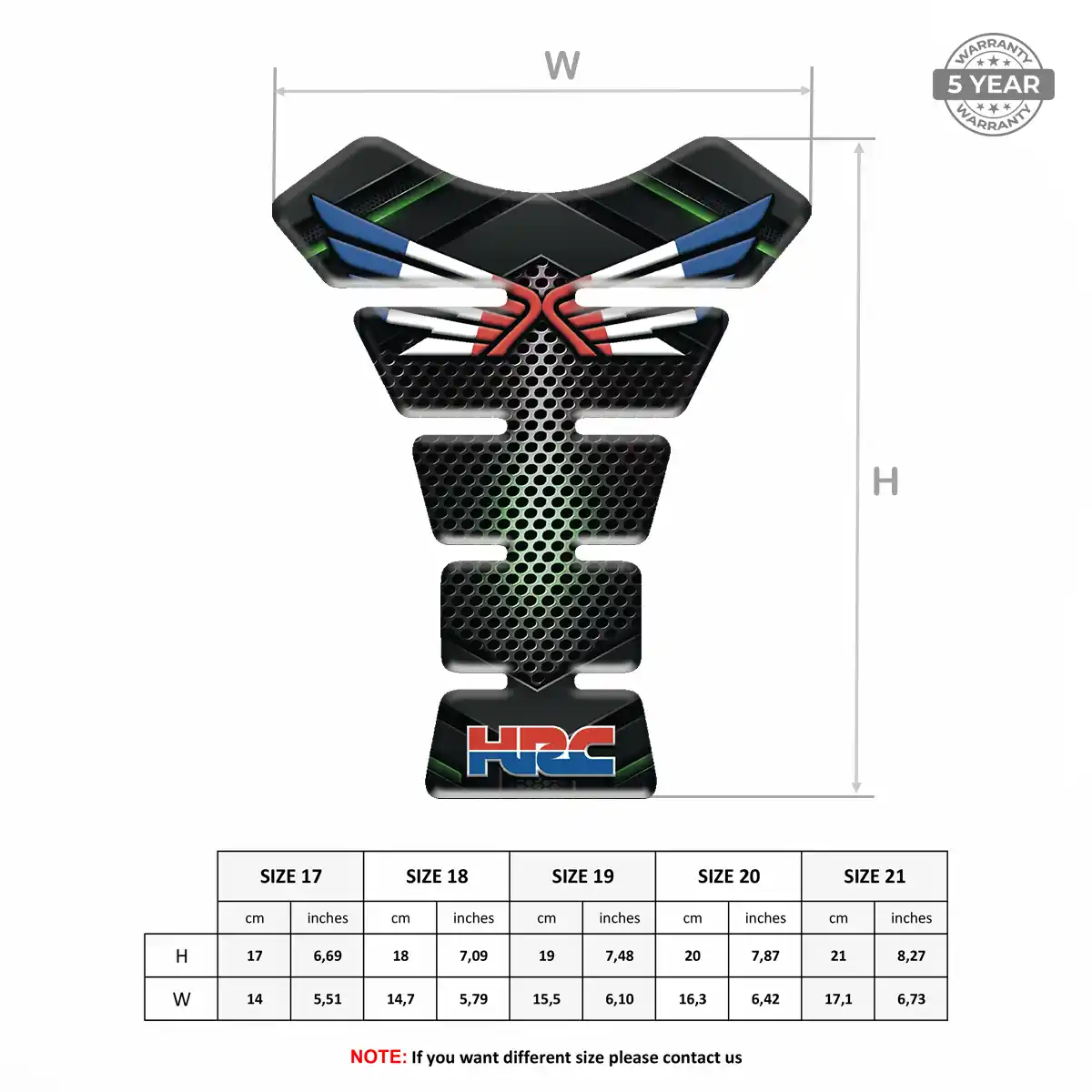 Honda Tank Protector Fuse Motorcycle Resin Elite