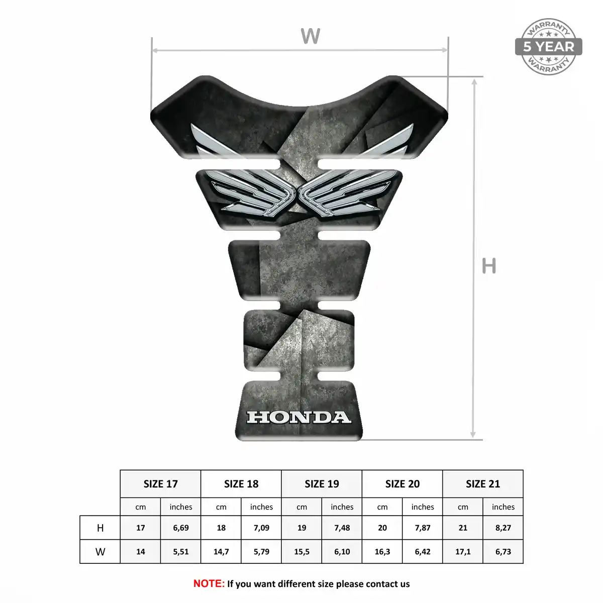 Honda Tank Protector Fuse Motorcycle Sleek Style