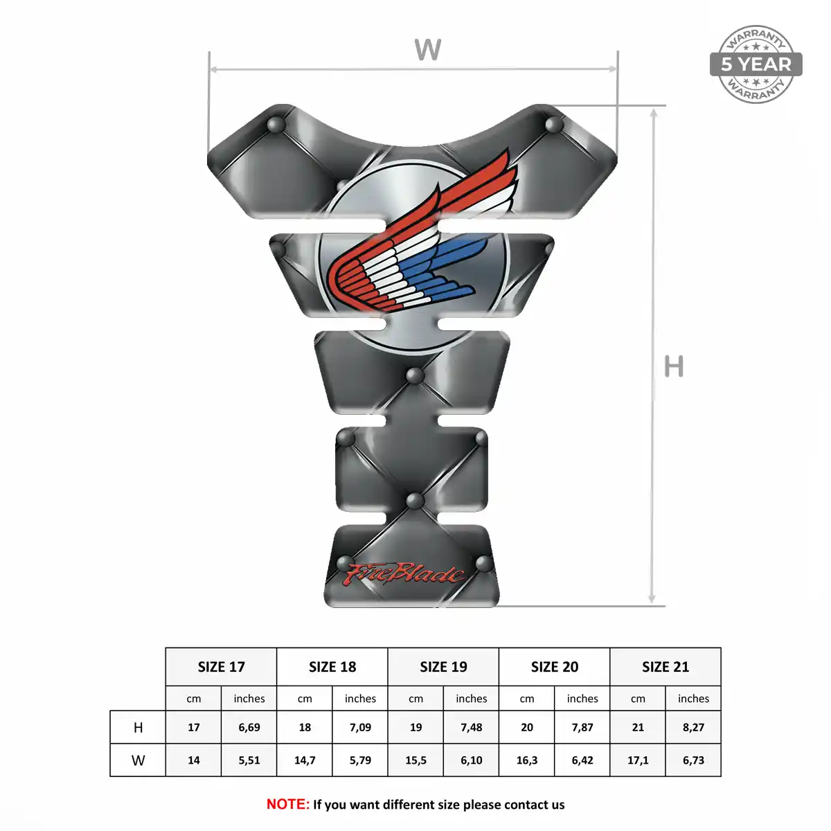 Honda Tank Protector Fuse Resin Elite