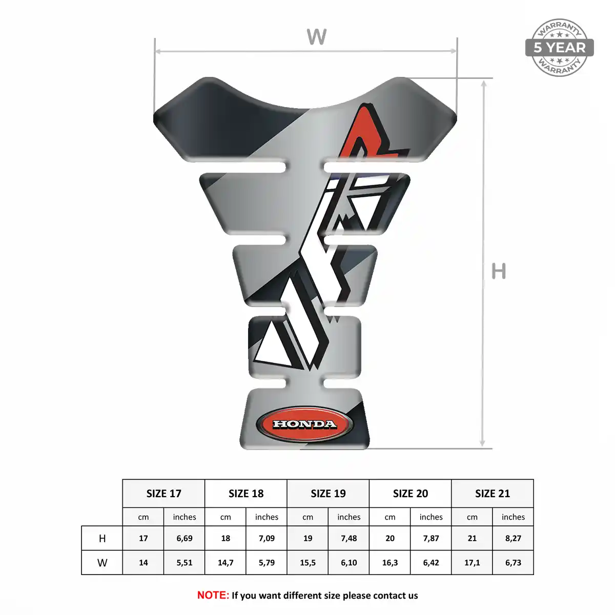 Honda Tank Protector Guard Motorbike Elite Finish