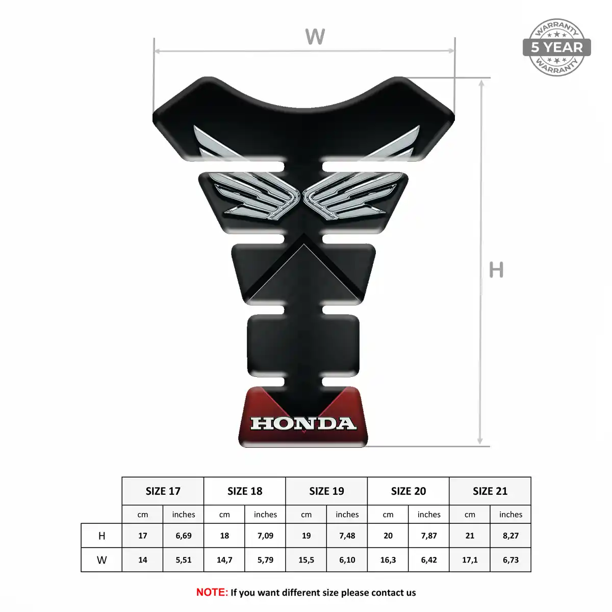 Honda Tank Protector Guard Motorbike Resin Elite