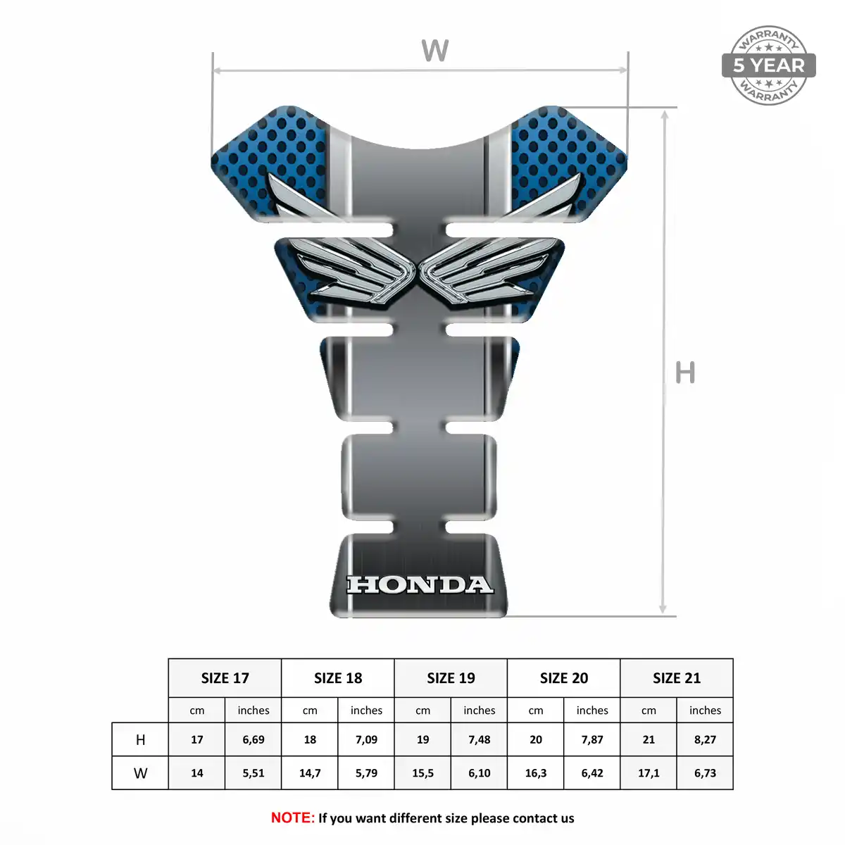 Honda Tank Protector Guard Motorbike Signature Grade