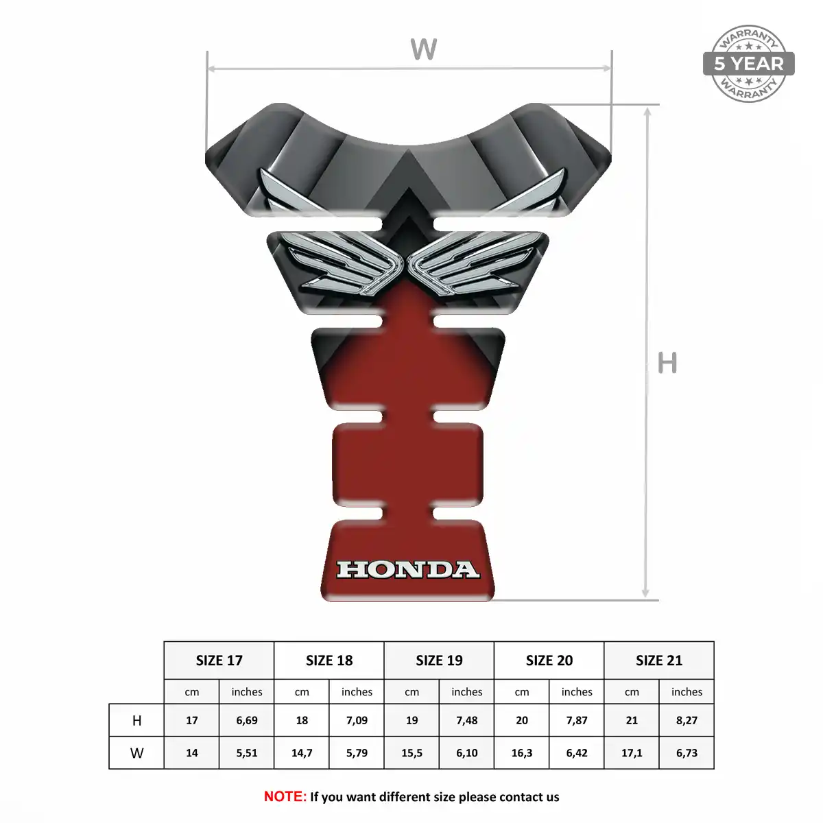 Honda Tank Protector Guard Motorcycle Opulent Line