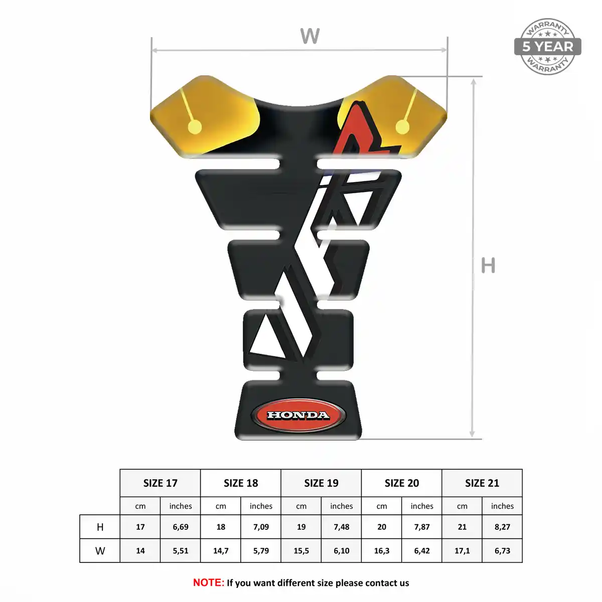 Honda Tank Protector Guard Motorcycle Prestige Line