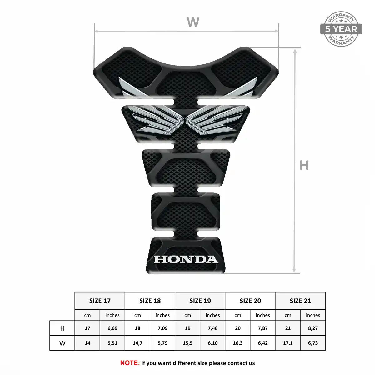 Honda Tank Protector Guard Motorcycle Resin Elite
