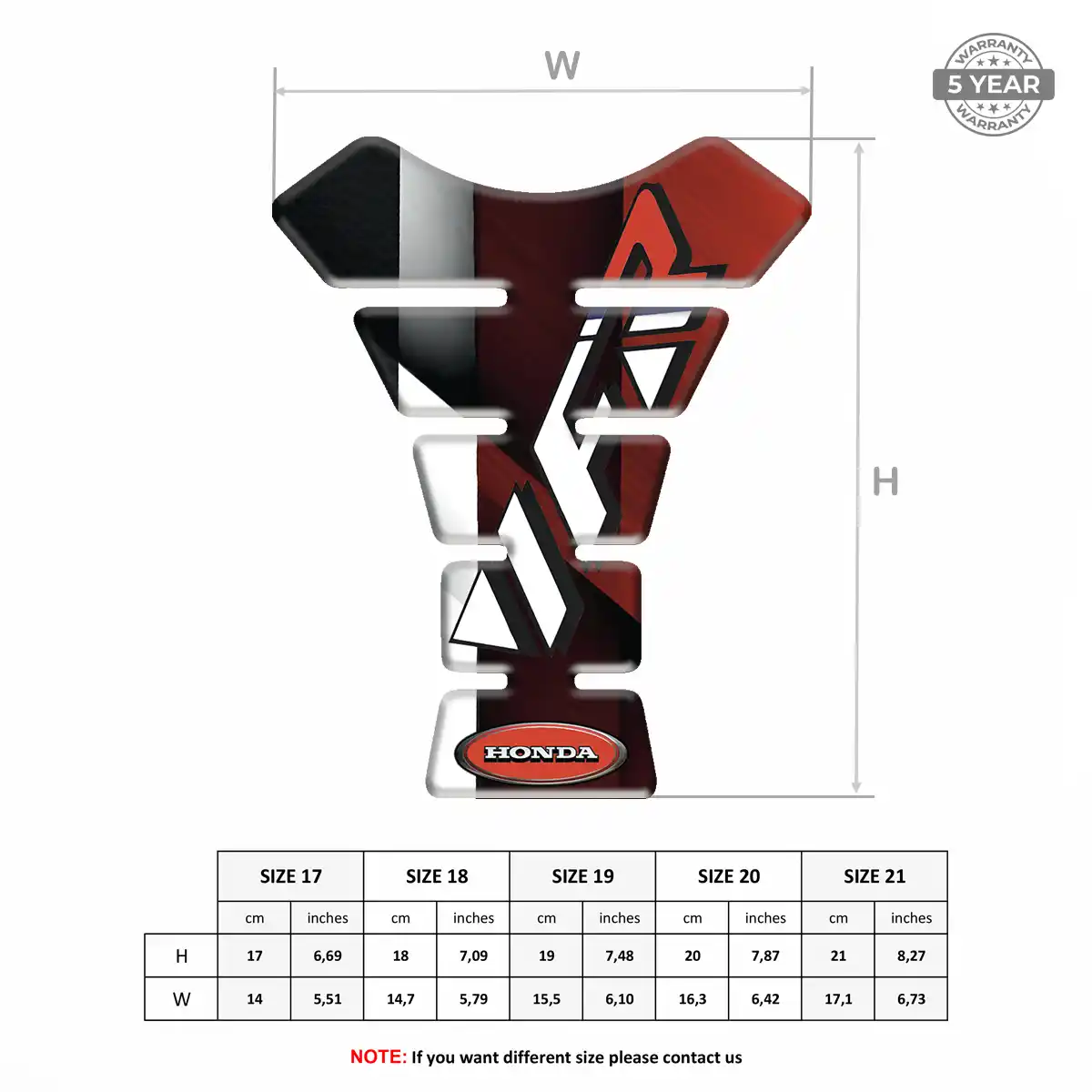 Honda Tank Protector Guard Motorcycle Signature Grade