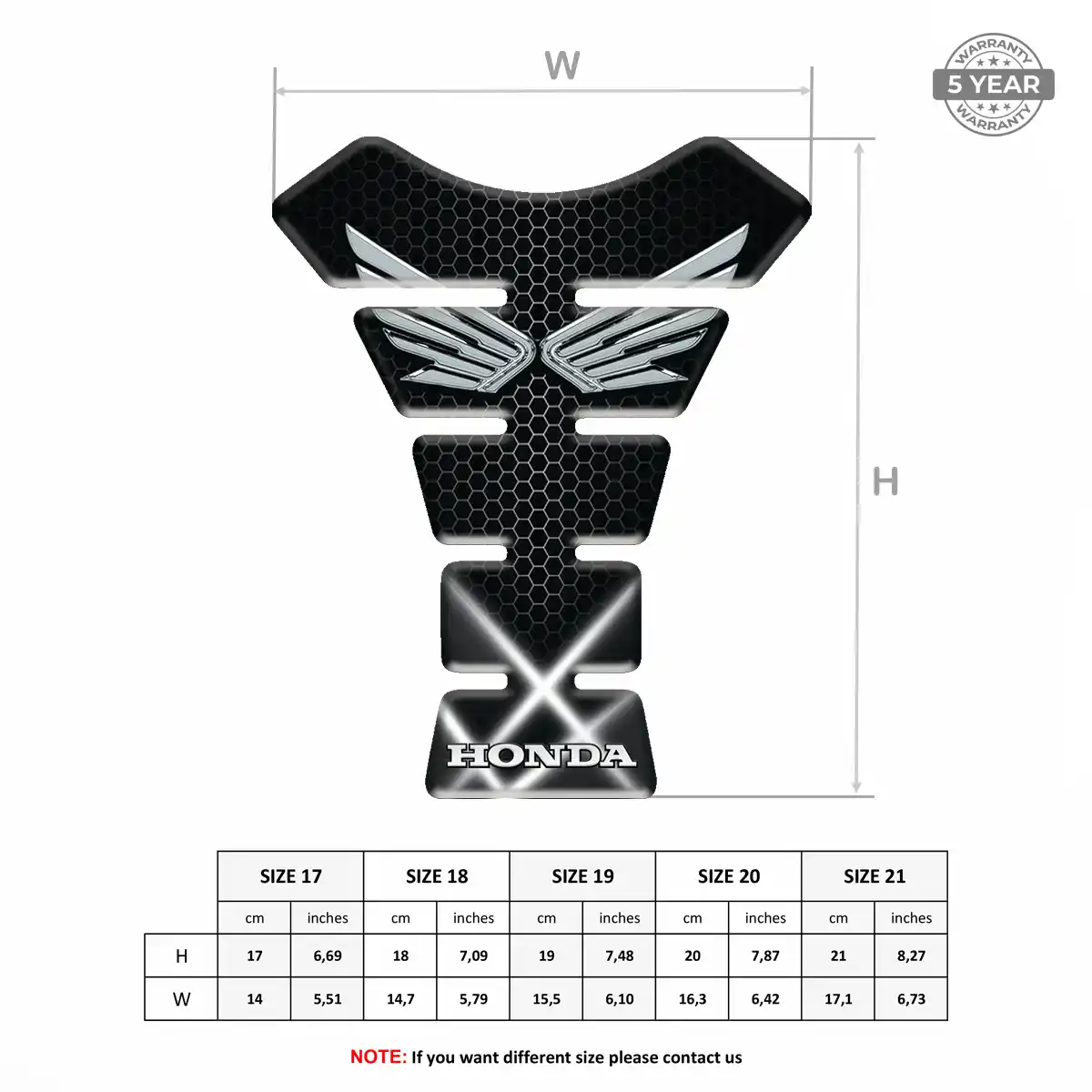 Honda Tank Protector Guard Motorcycle Superior Craft