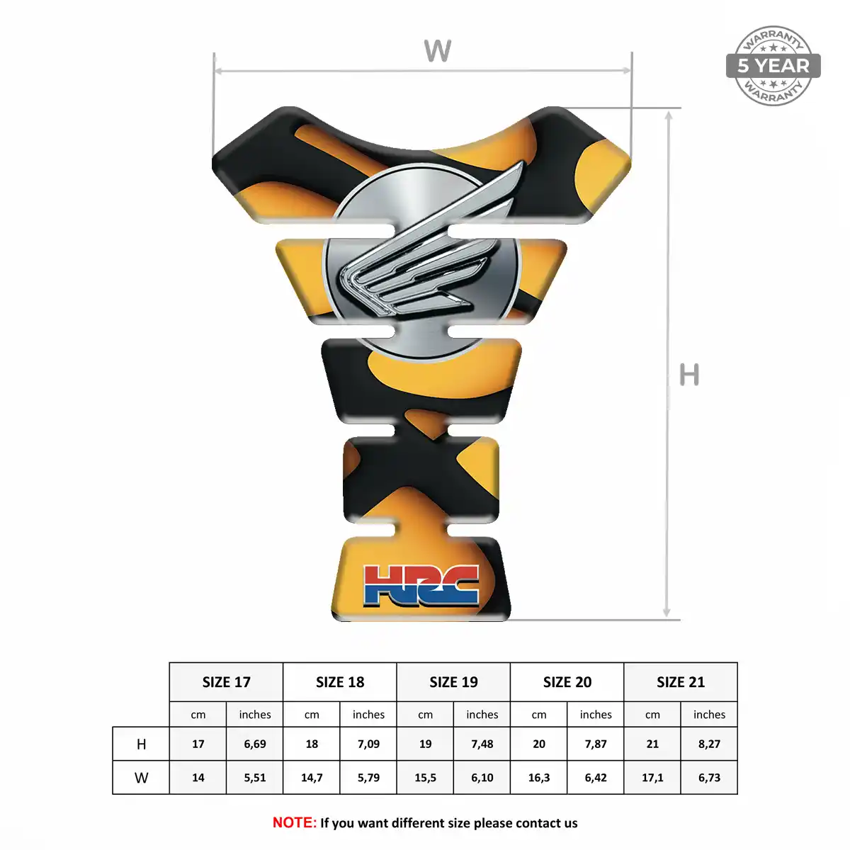 Honda Tank Protector Guard Opulent Line