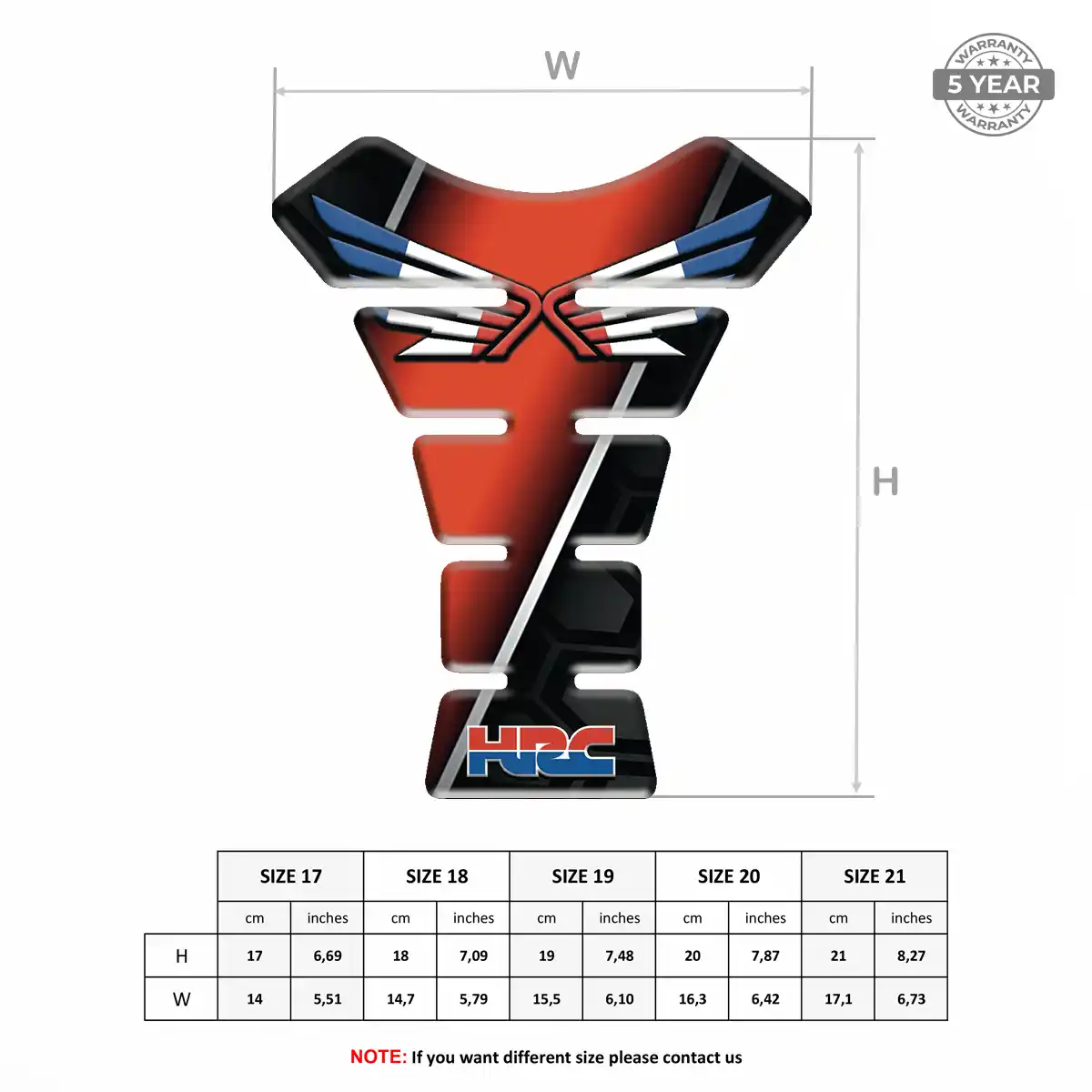 Honda Tank Protector Guard Resin Luxe