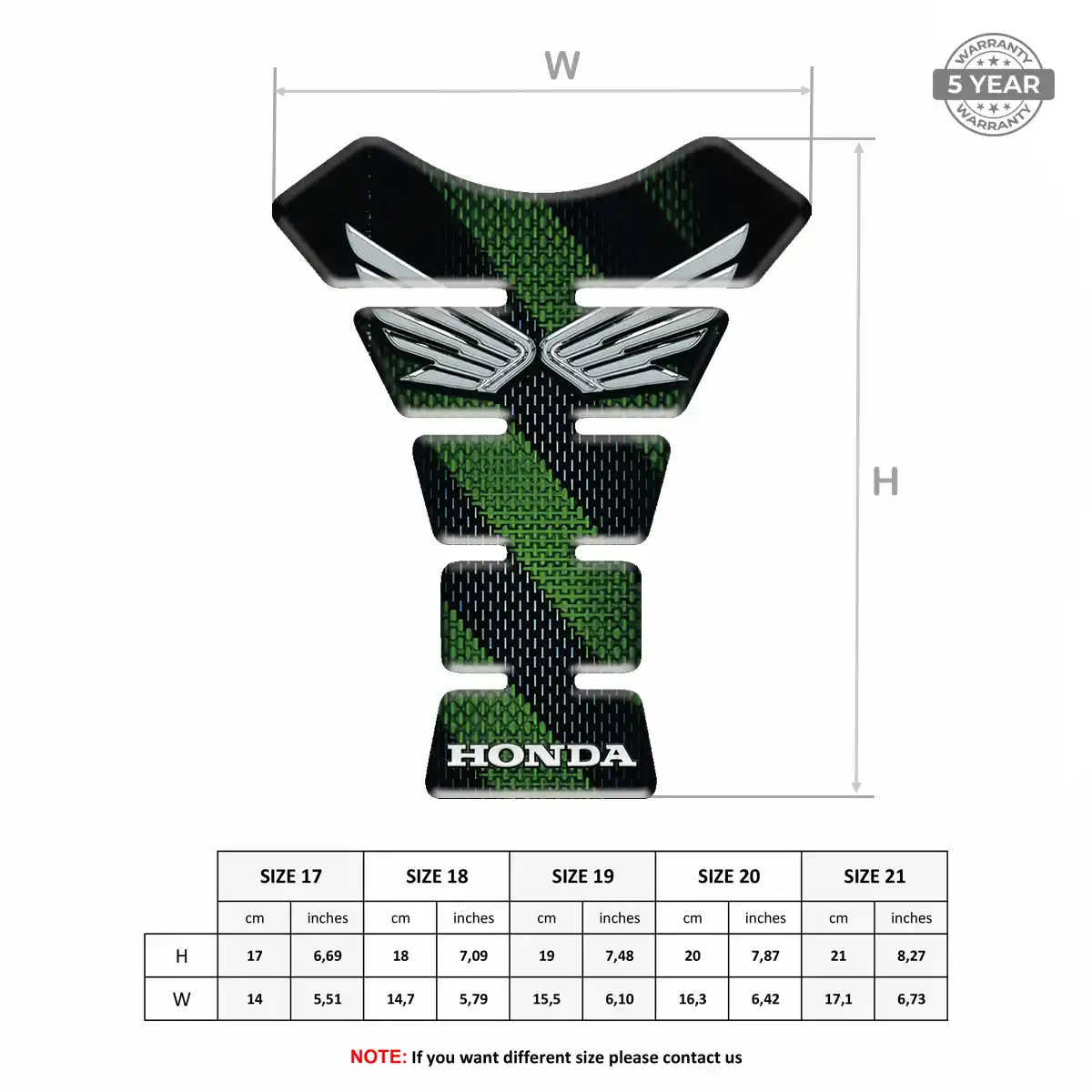 Honda Tank Protector Guards Motorbike Elite Finish