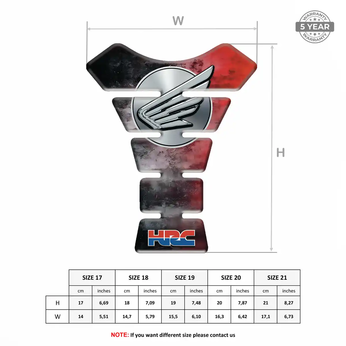 Honda Tank Protector Guards Motorbike Prestige Line