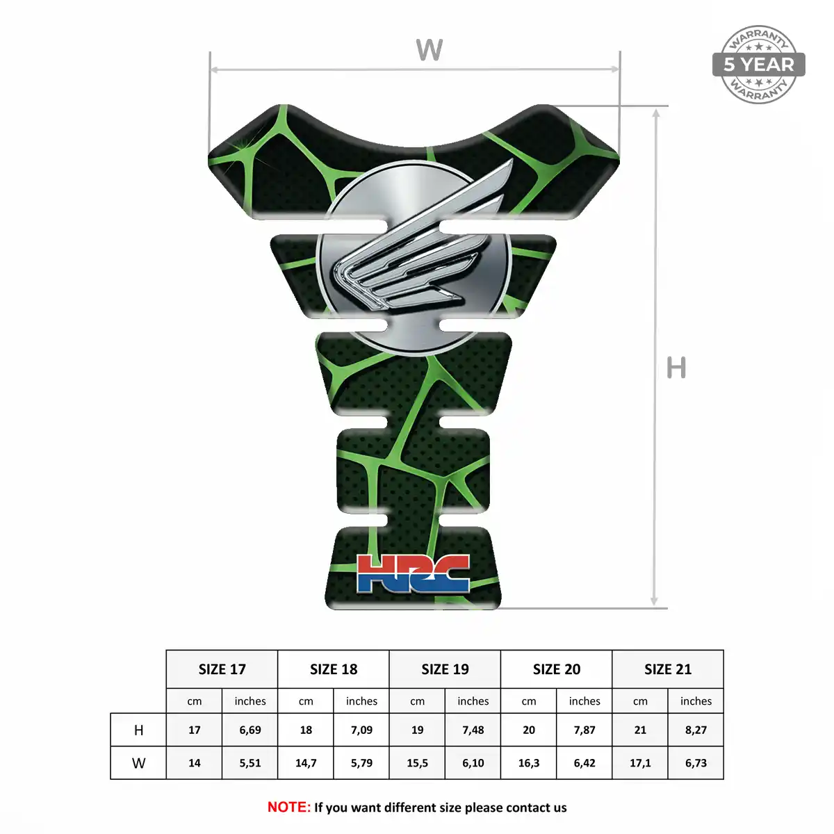 Honda Tank Protector Guards Motorbike Resin Elite