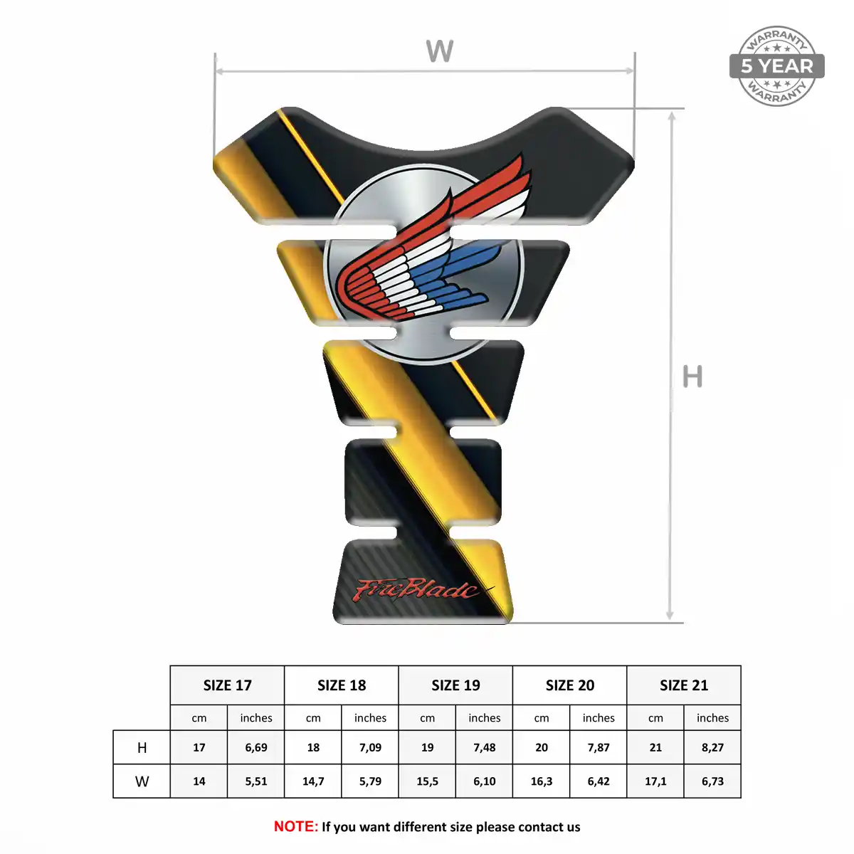 Honda Tank Protector Guards Motorbike Signature Grade