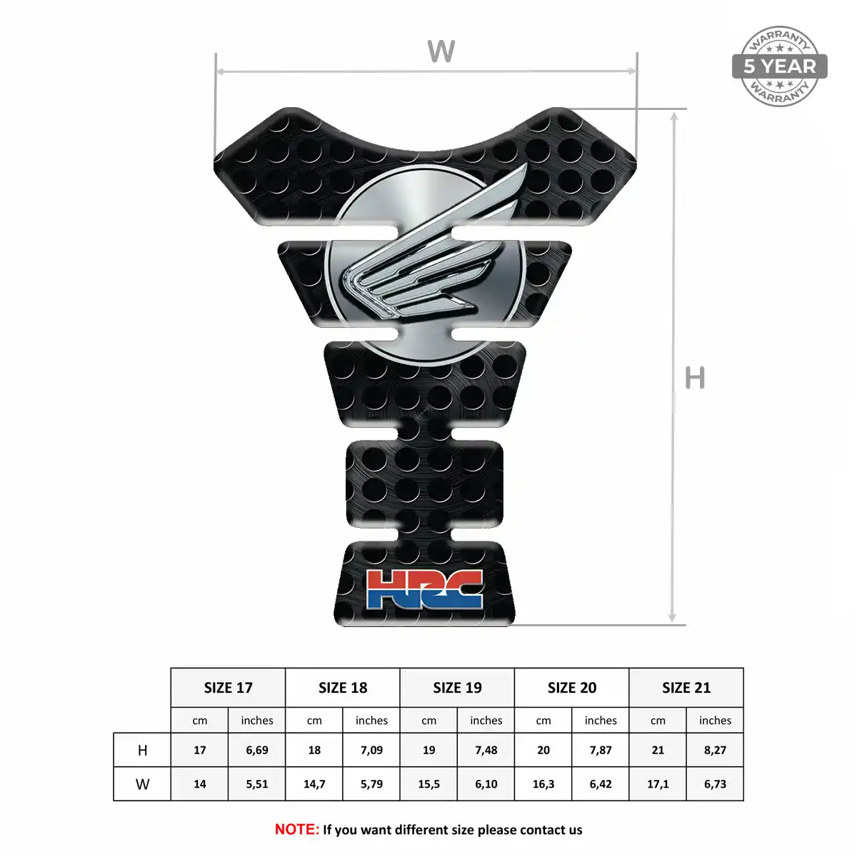 Honda Tank Protector Guards Motorcycle Resin Elite