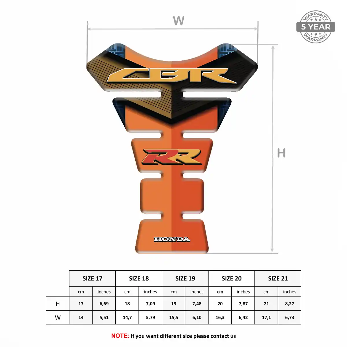 Honda Tank Protector Guards Motorcycle Resin Luxe