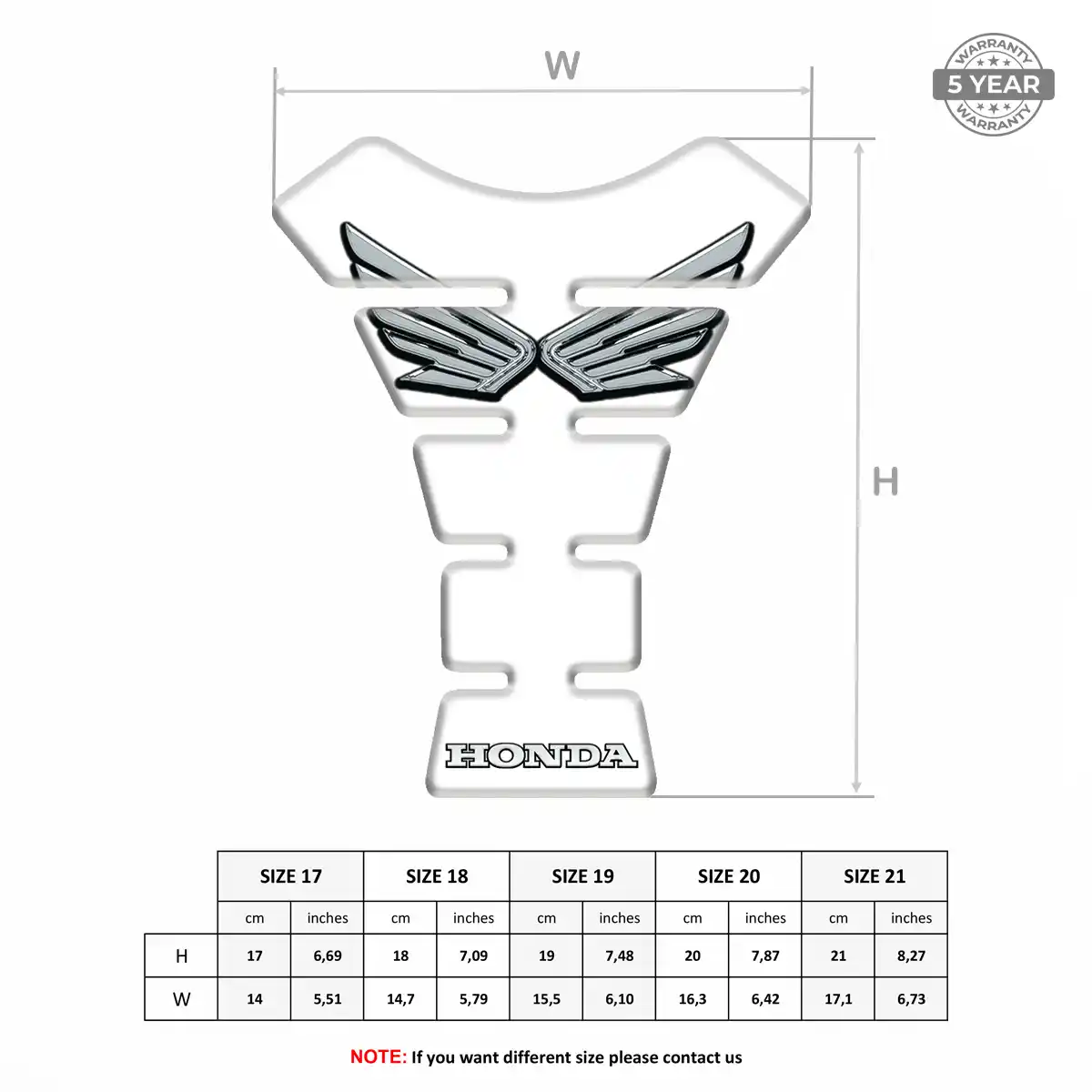 Honda Tank Protector Guards Motorcycle Signature Grade