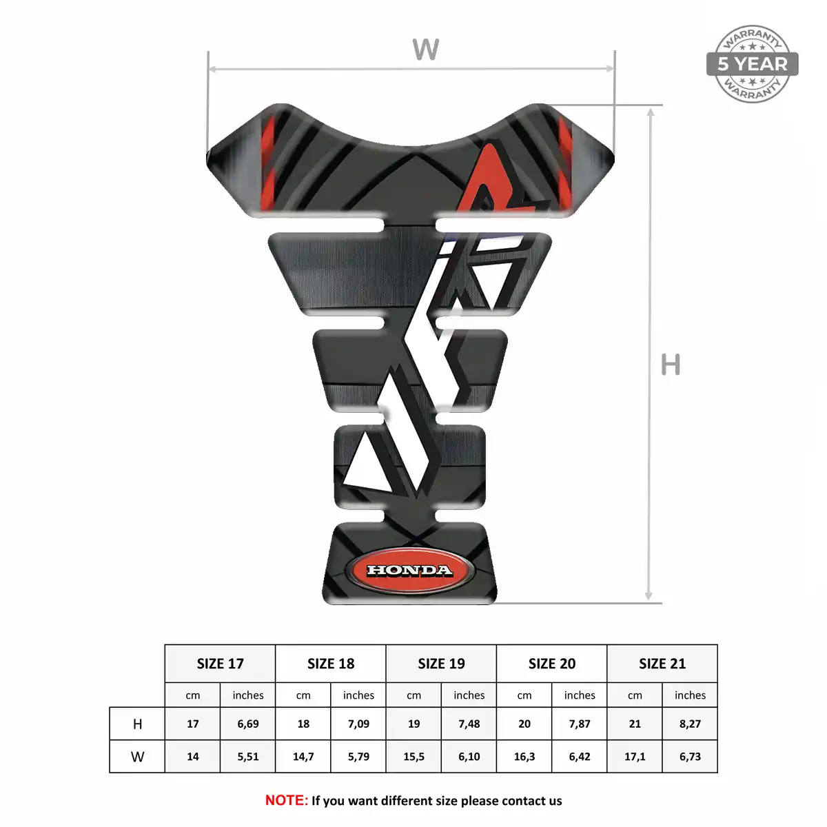 Honda Tank Protector Guards Motorcycle Sleek Style