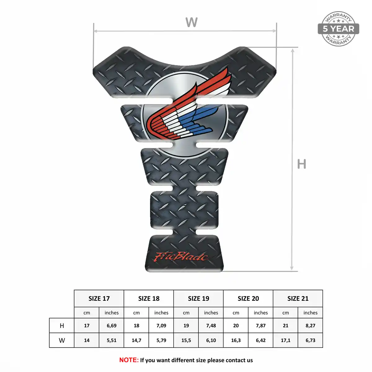 Honda Tank Protector Guards Motorcycle Superior Craft