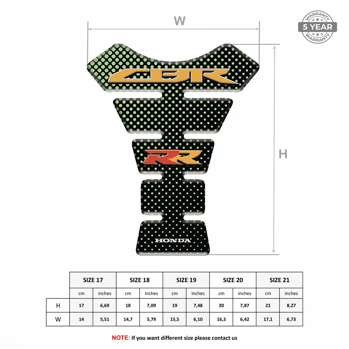 Honda Tank Protector Guards Prestige Line