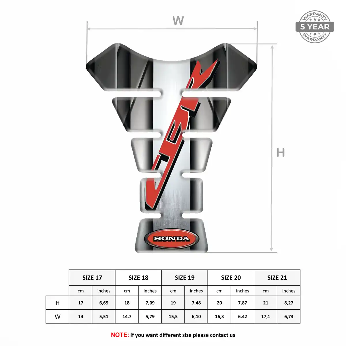 Honda Tank Protector Guards Resin Elite