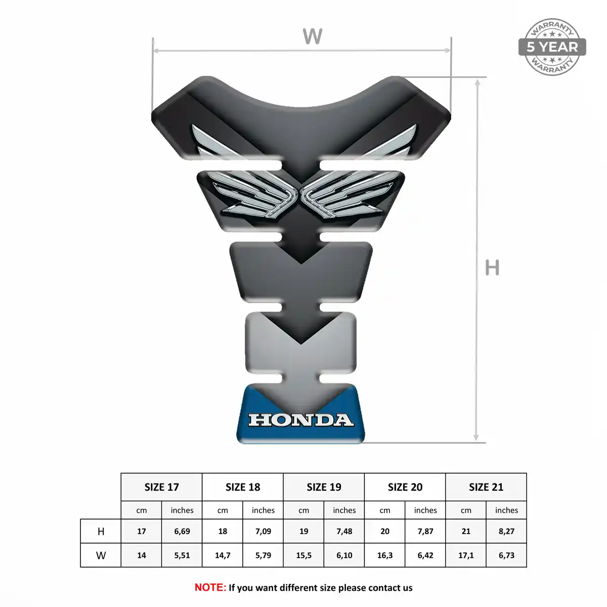 Honda Tank Protector Guards Superior Craft