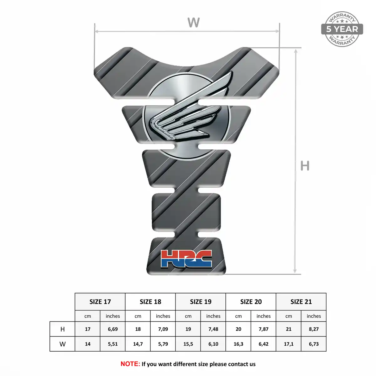 Honda Tank Protector Motorbike Elite Finish