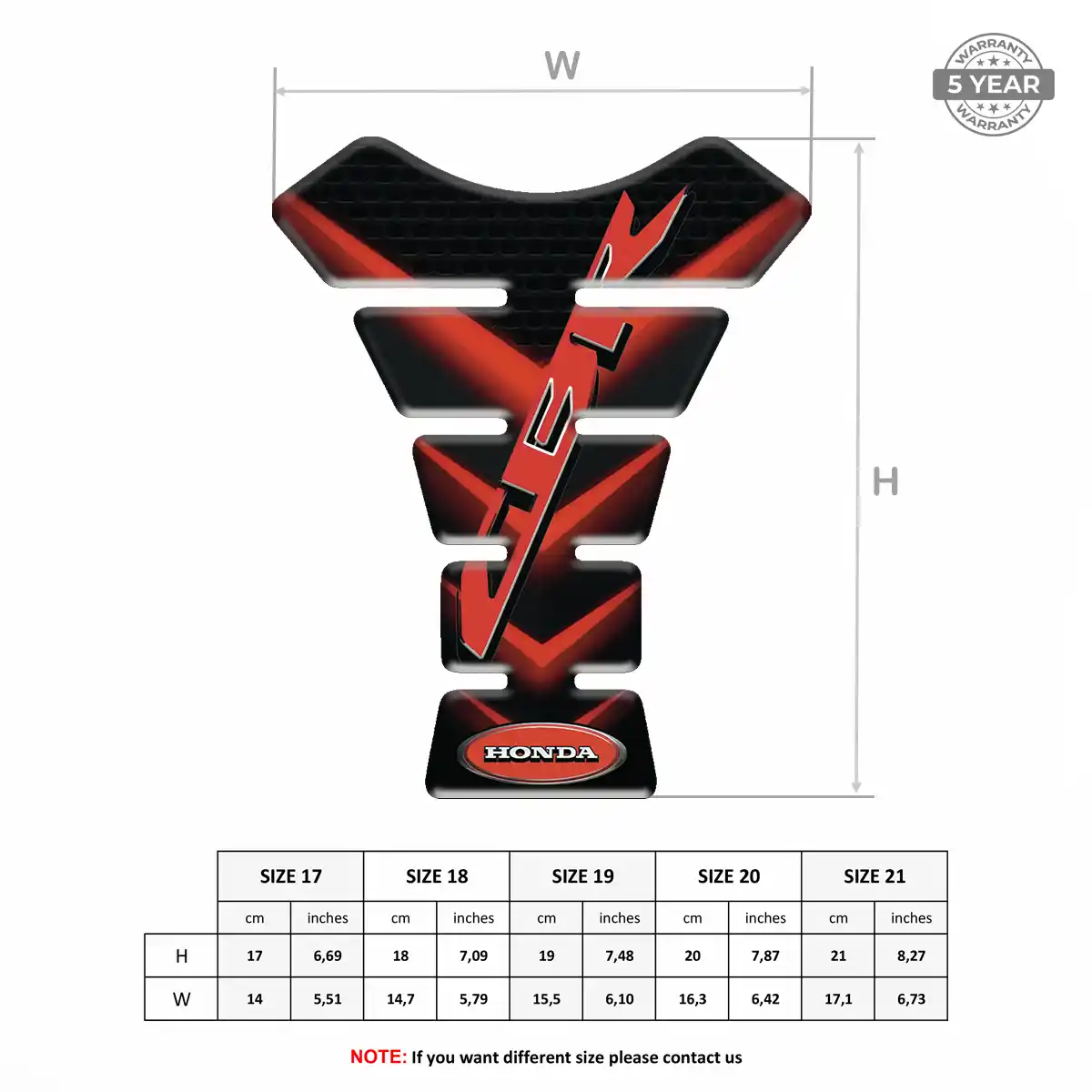 Honda Tank Protector Motorcycle Elite Finish