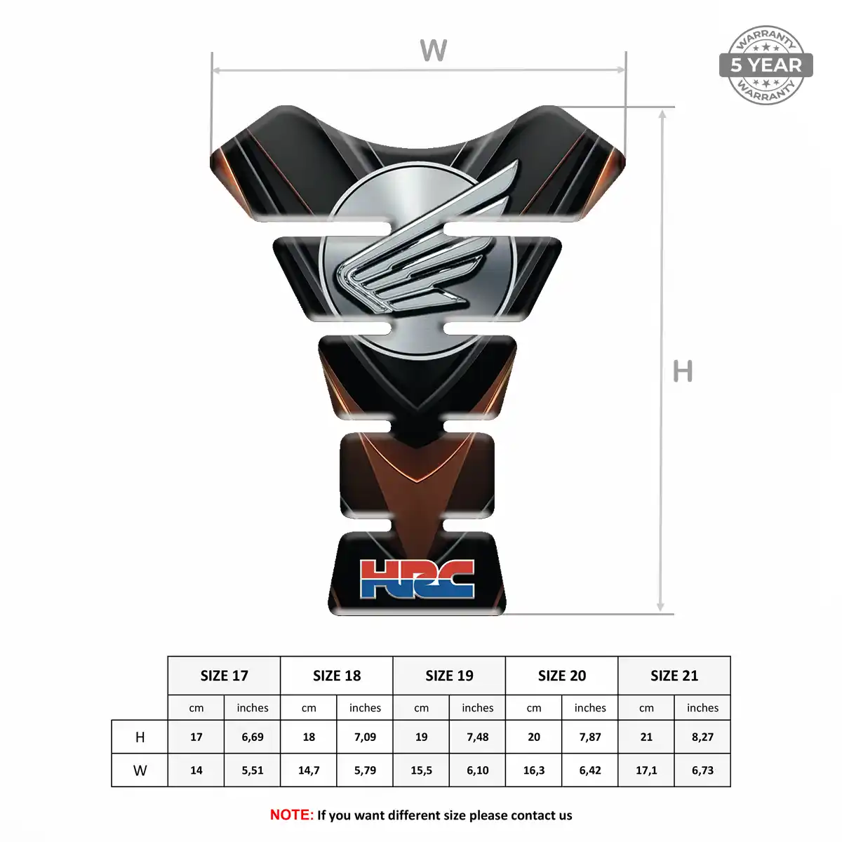 Honda Tank Protector Motorcycle Signature Grade