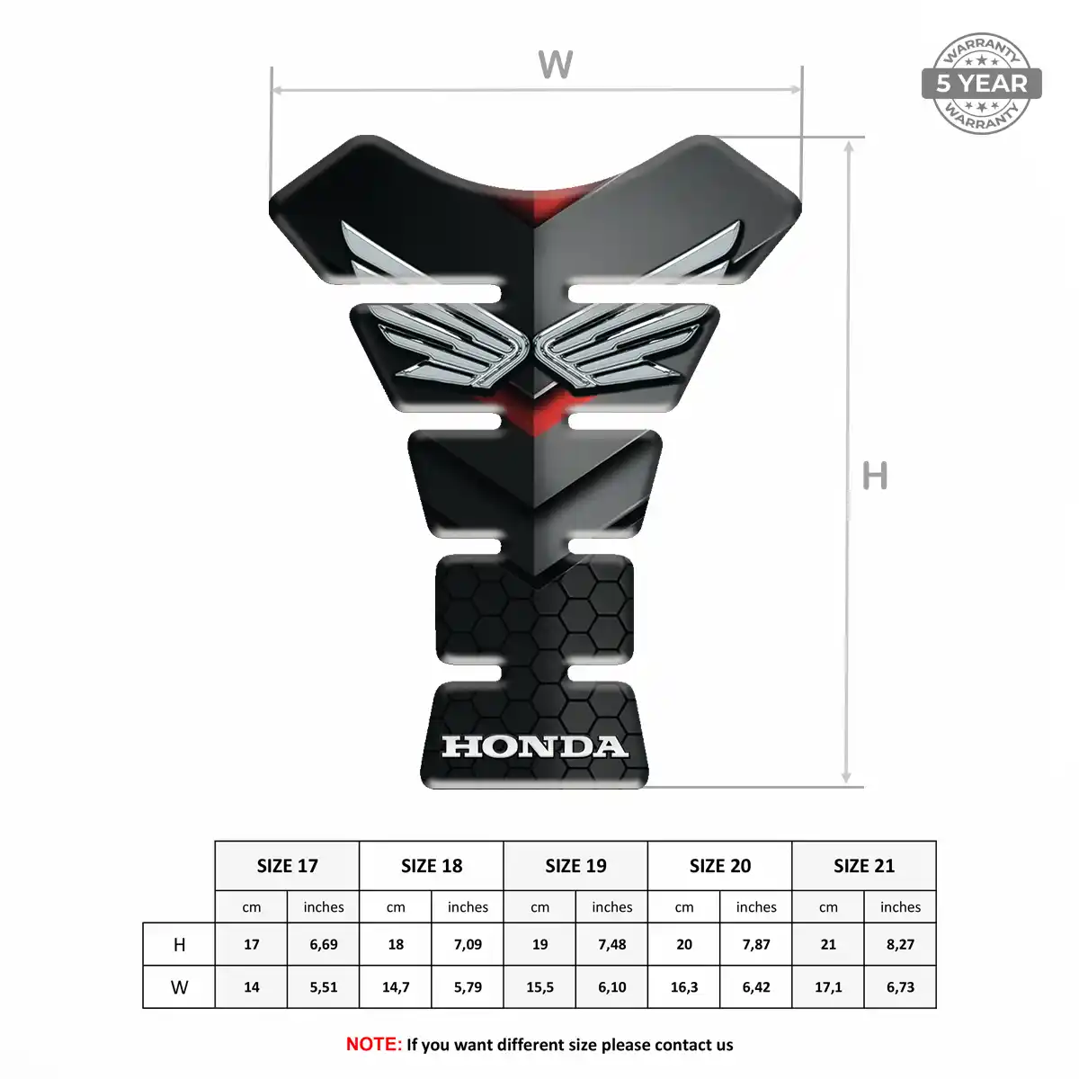 Honda Tank Protector Pad Deluxe Edition