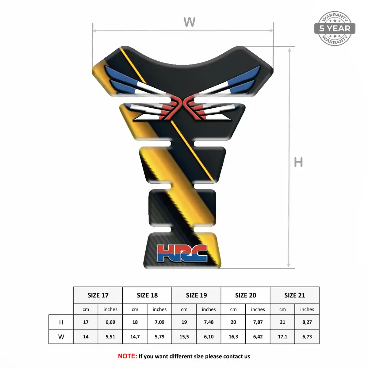 Honda Tank Protector Pad Motorbike Refined Design