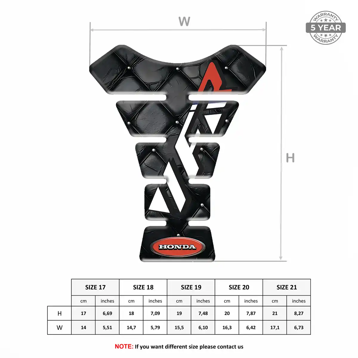 Honda Tank Protector Pad Motorcycle Elite Edition
