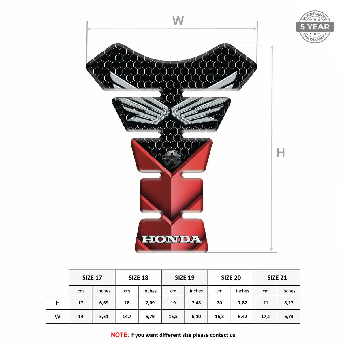 Honda Tank Protector Pad Motorcycle Exclusive Series