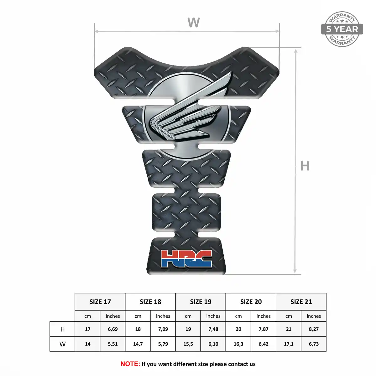 Honda Tank Protector Pad Opulent Line