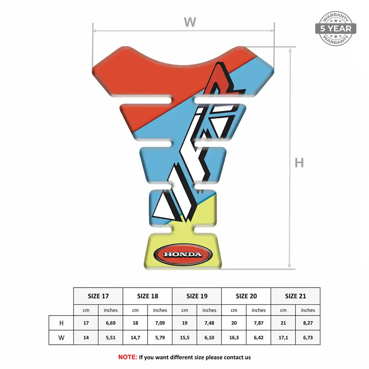 Honda Tank Protector Pad Sleek Style