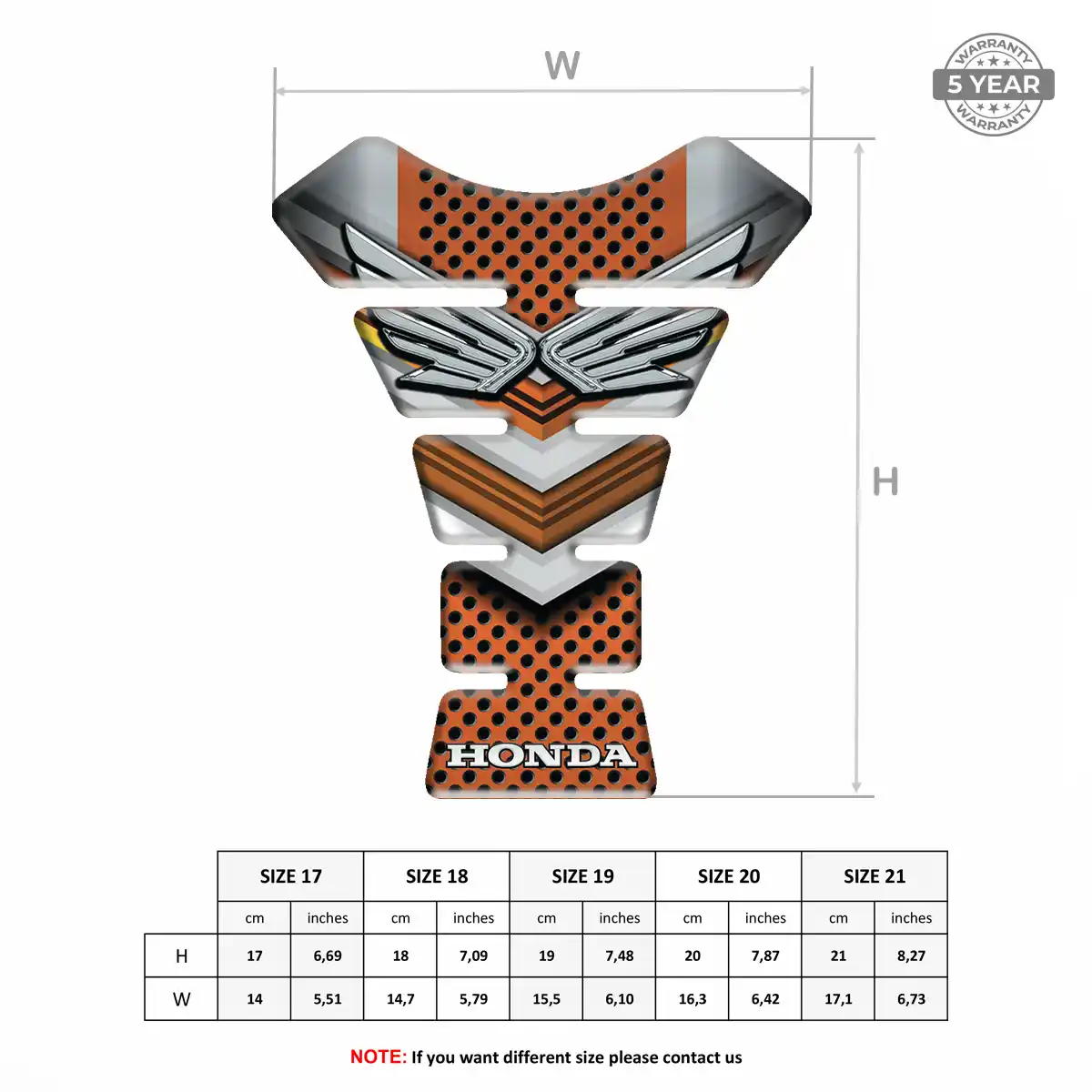 Honda Tank Protector Pads Elite Edition