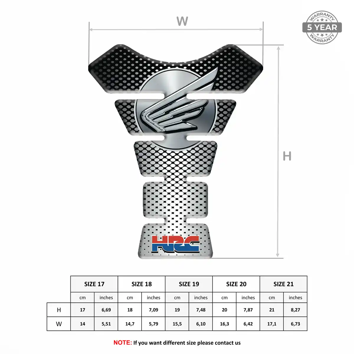 Honda Tank Protector Pads Motorbike Deluxe Edition
