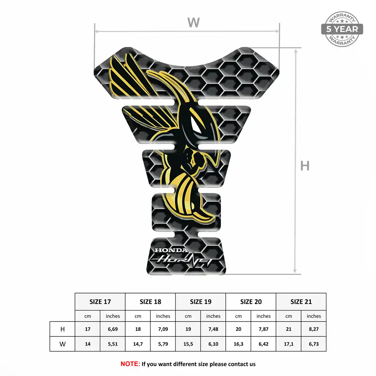Honda Tank Protector Pads Motorbike Refined Design