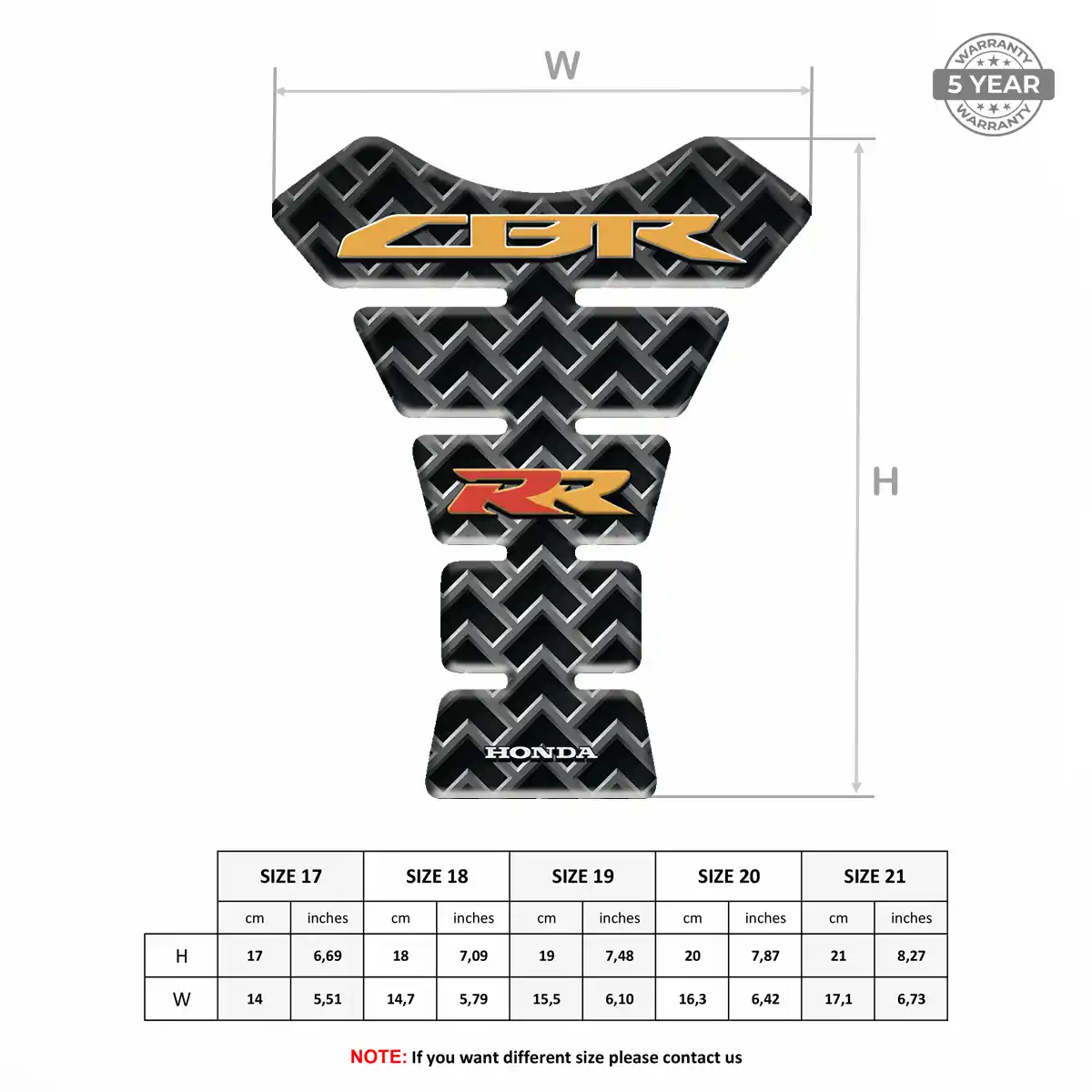 Honda Tank Protector Pads Motorbike Resin Elite