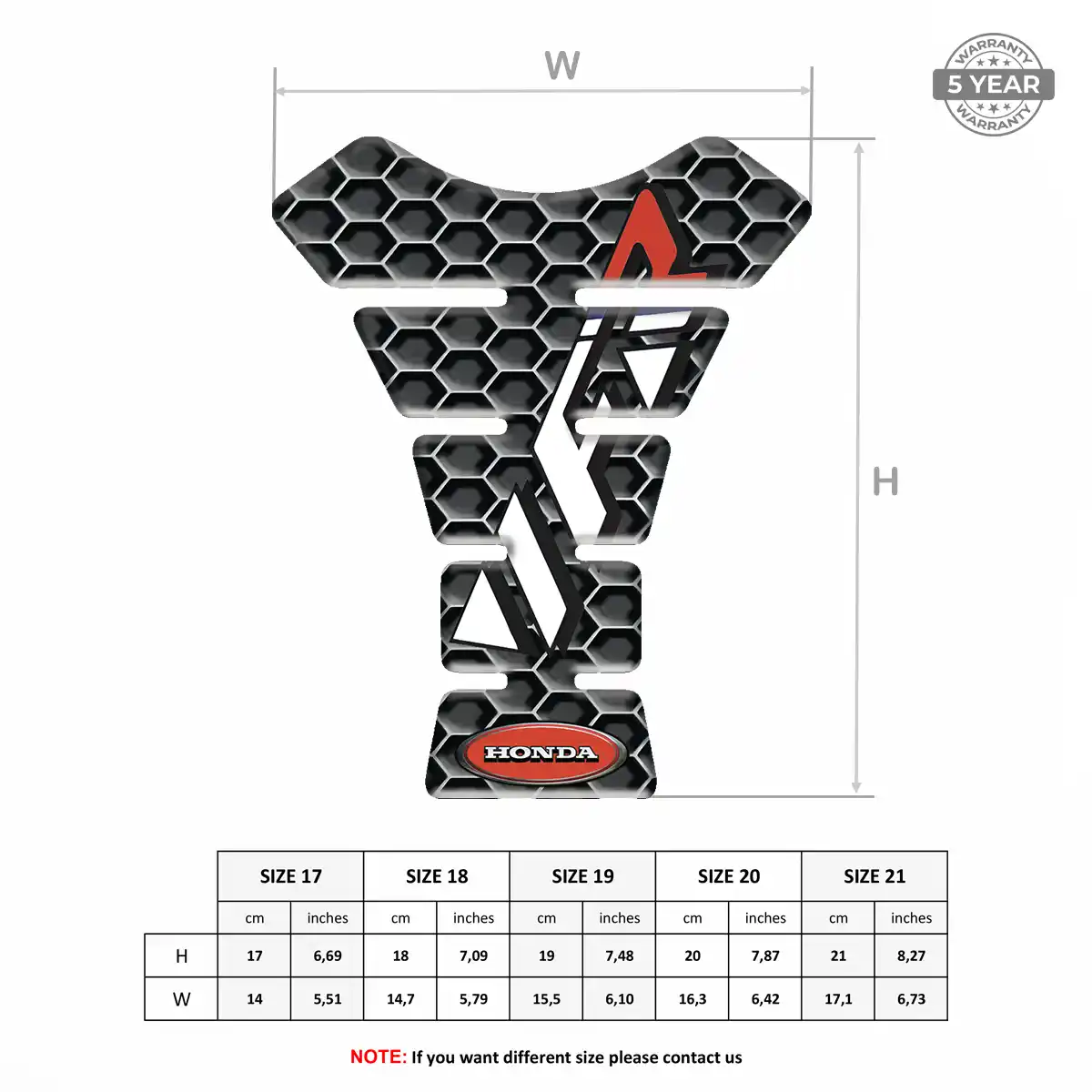 Honda Tank Protector Pads Motorbike Signature Grade