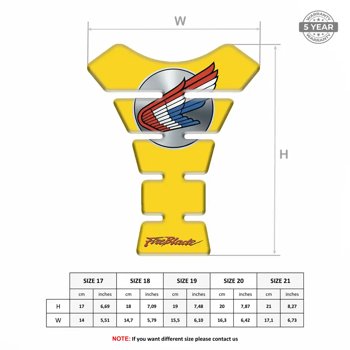 Honda Tank Protector Pads Motorcycle Deluxe Edition