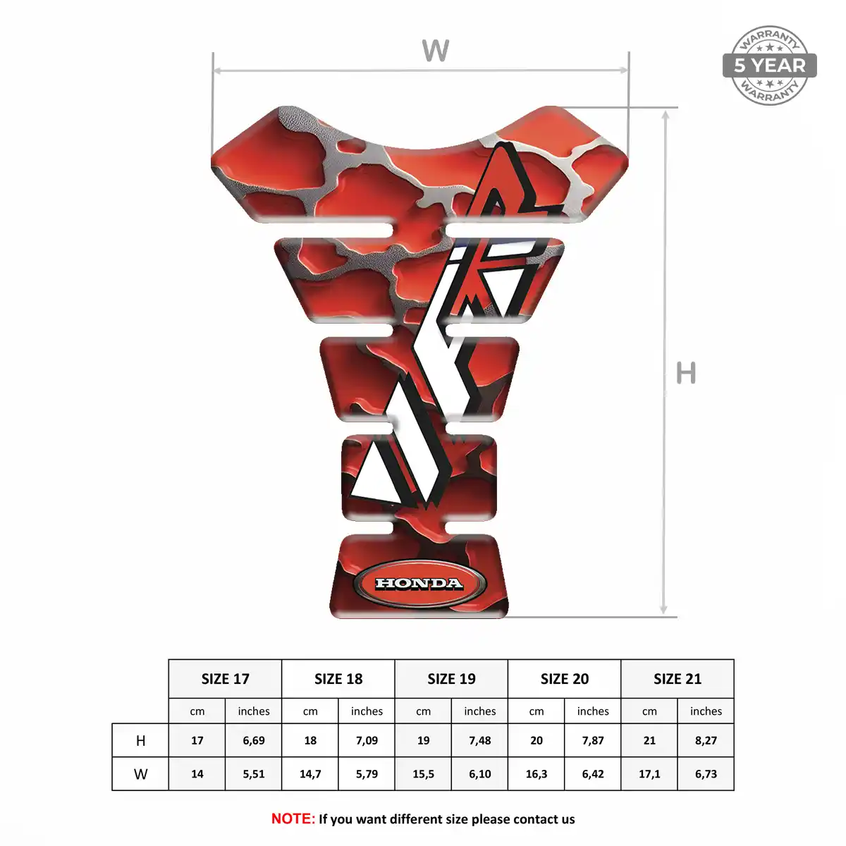 Honda Tank Protector Pads Motorcycle Prime Quality