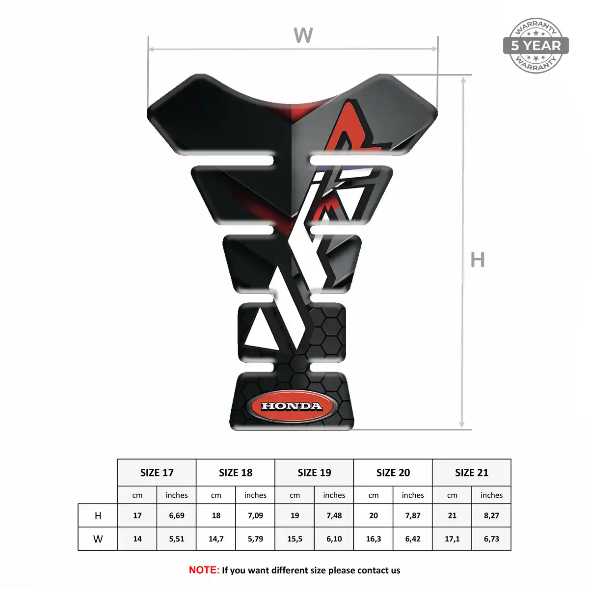 Honda Tank Protector Pads Motorcycle Refined Design