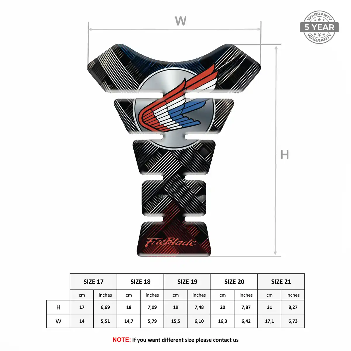 Honda Tank Protector Pads Prestige Line