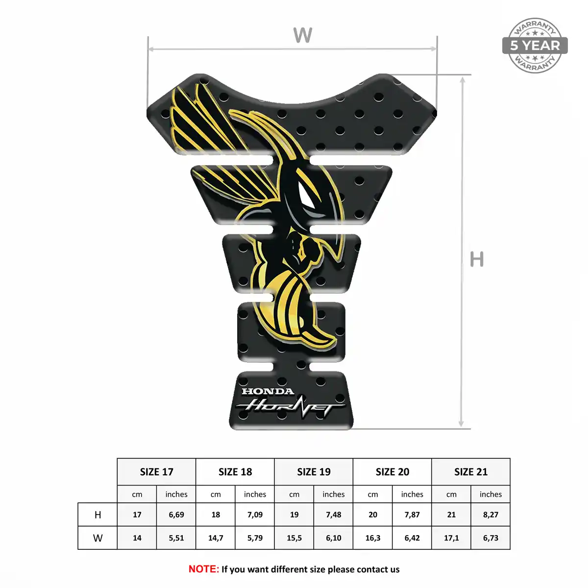 Honda Tank Protector Pads Resin Elite