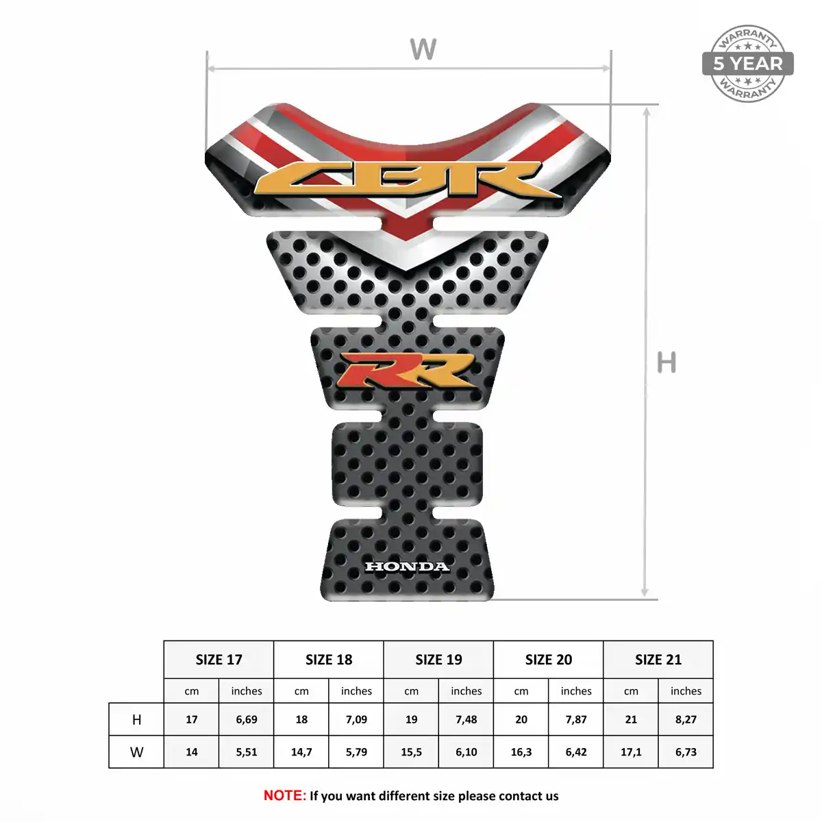Honda Tank Protector Resin Elite