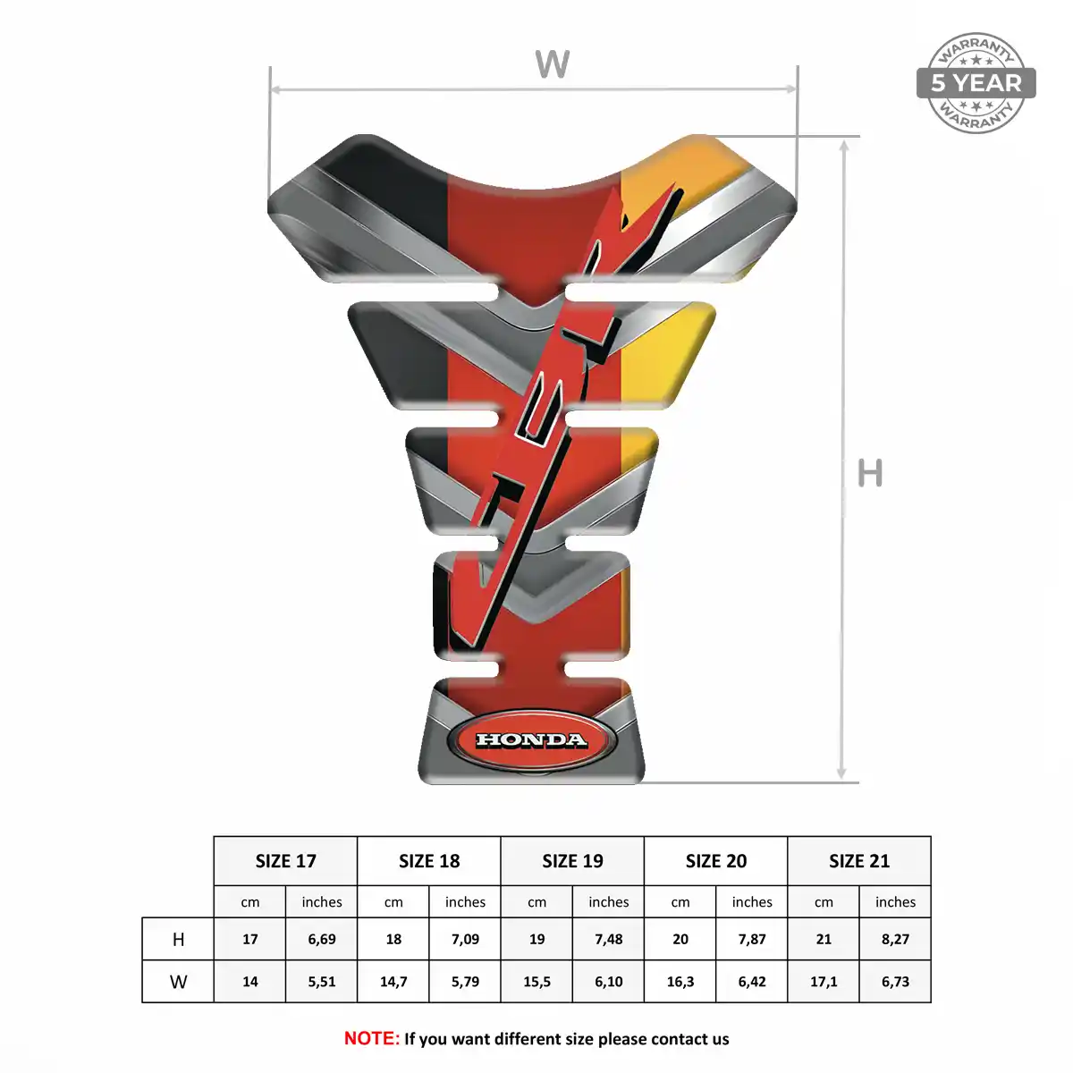 Honda Tank Scratch Protector Deluxe Edition
