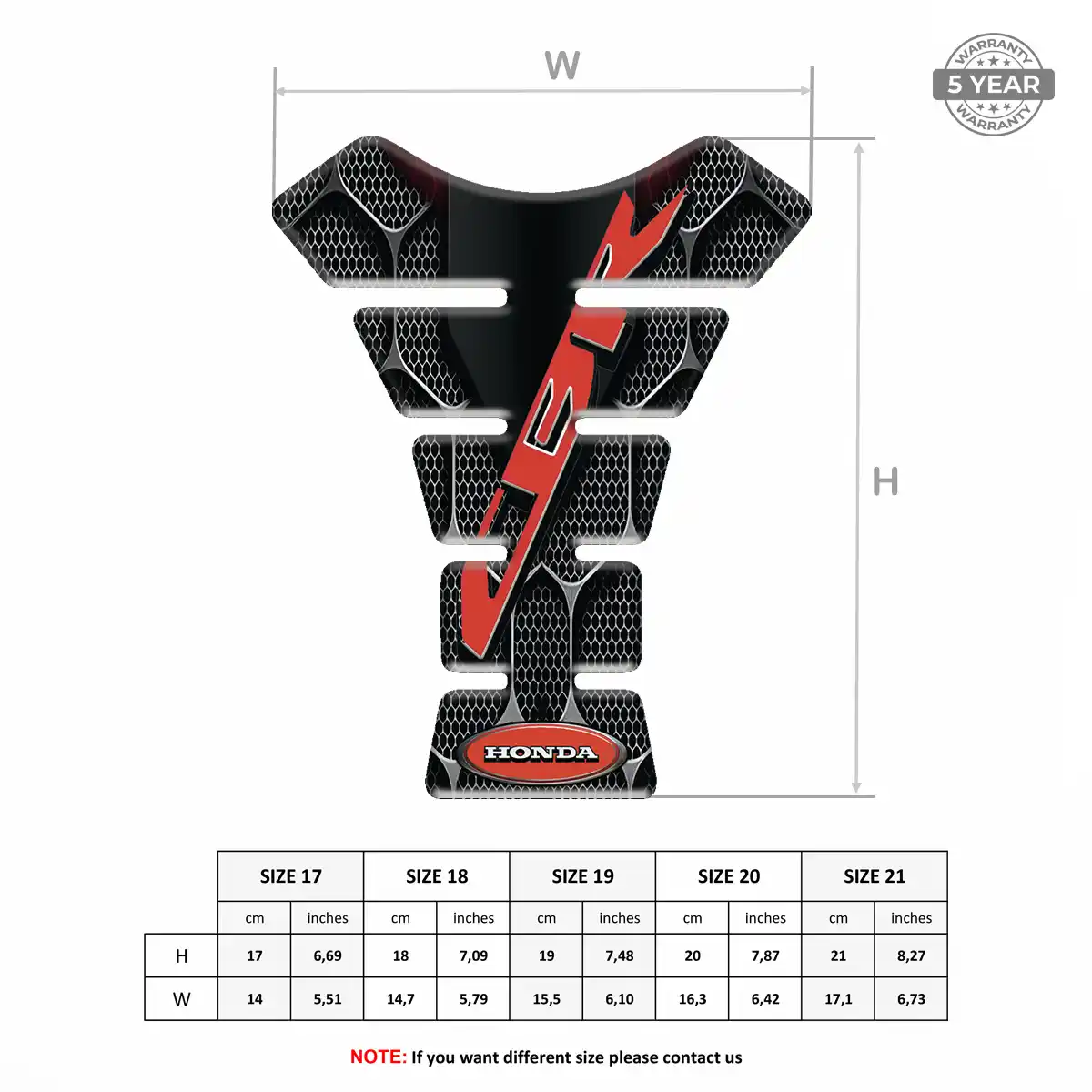 Honda Tank Scratch Protector Refined Design
