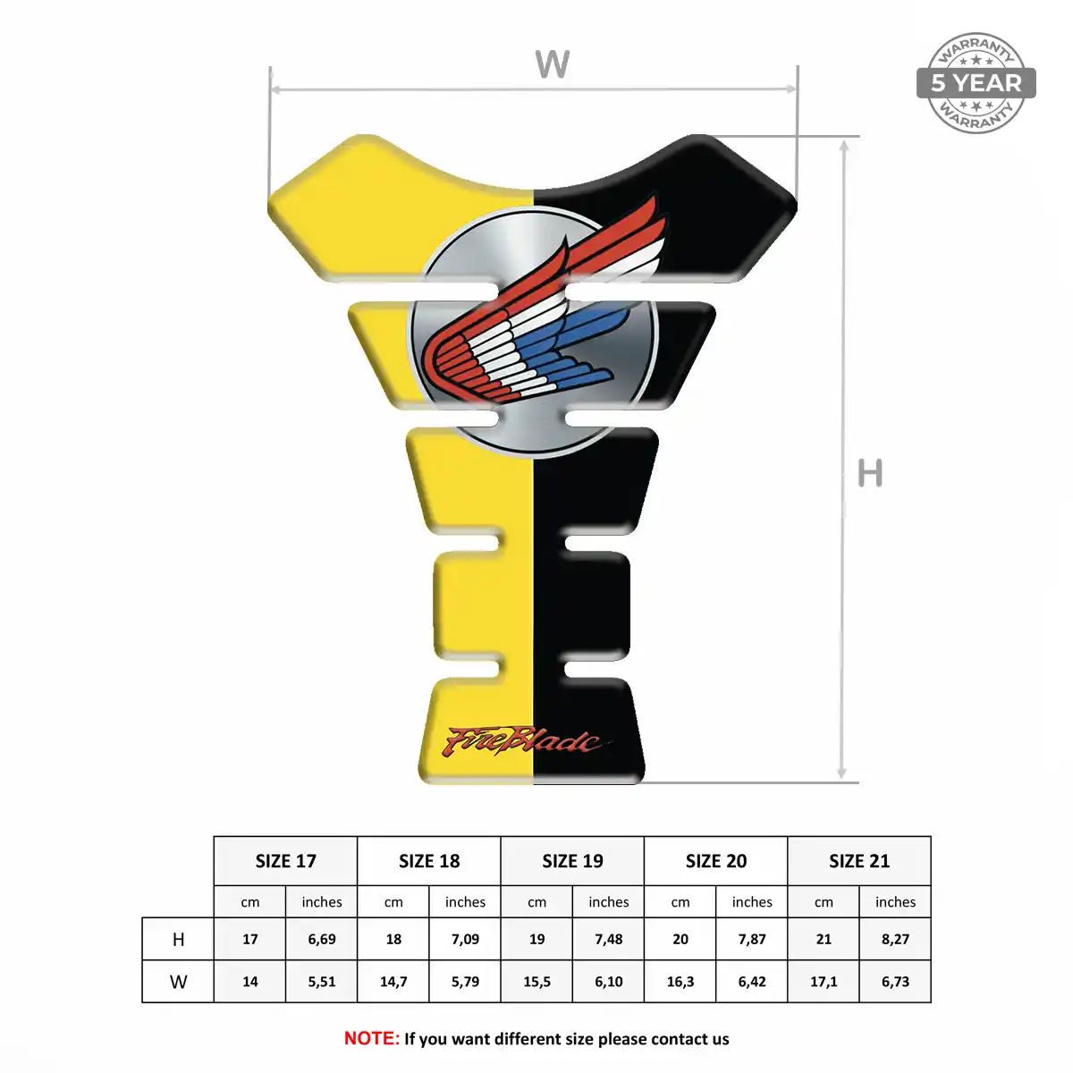 Honda Tank Scratch Protector Resin Elite